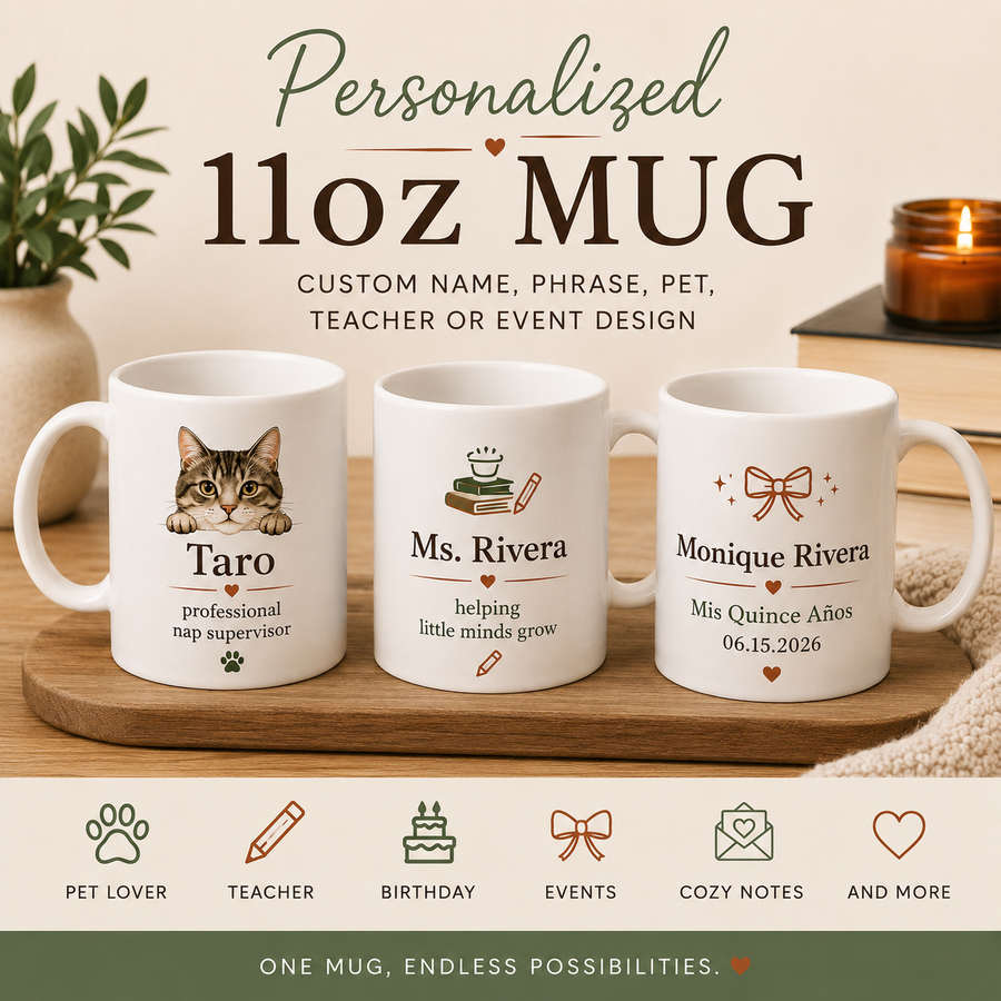 Personalized 11oz White Mug